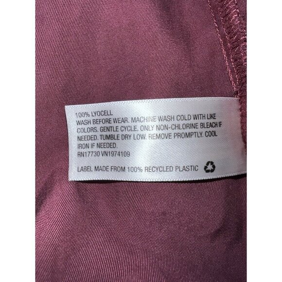 UNIVERSAL THREAD Burgundy Lyocell Short Sleeve V-Neck Shirt Dress Sz XL - Picture 13 of 13